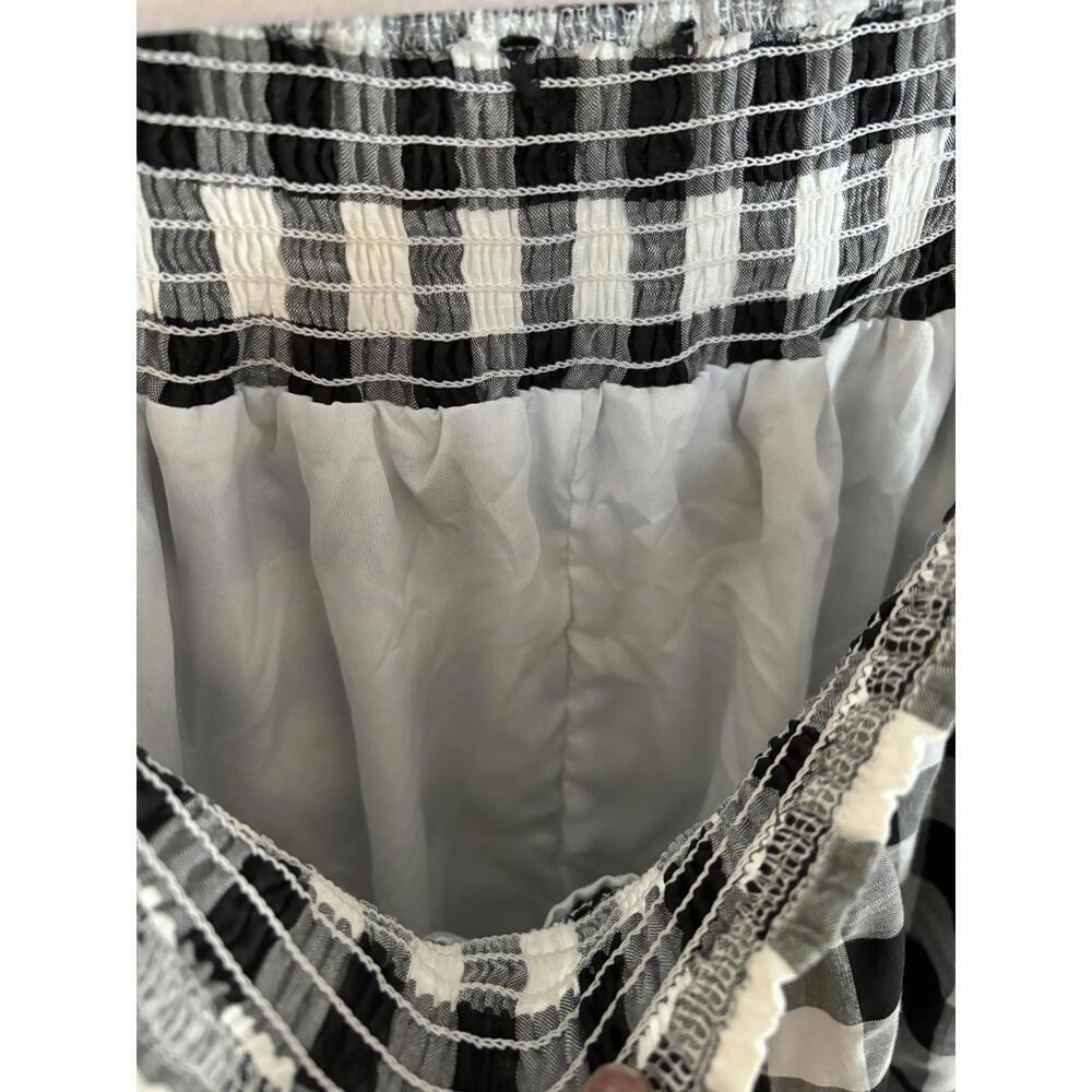 NEW Chic Black and White Gingham Summer Dress - Picture 5 of 6